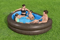 Bestway Kiddie Pools<H2Ogo! Truprint Wicker 7'7 X 70 X 21 Soft Sided Inflatable Family Kiddie Pool