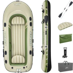 Bestway Rafts<Hydro-Force Voyager X4 Inflatable Raft Set 11'6