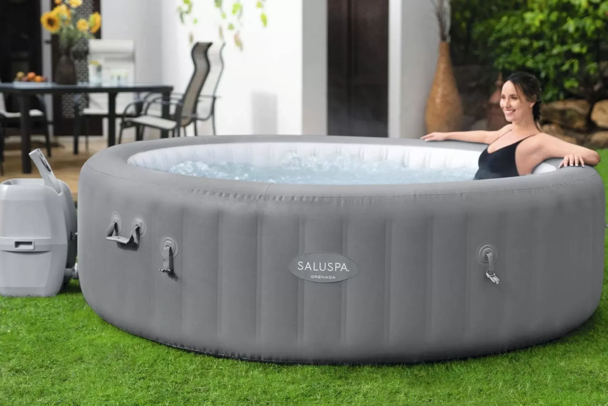 Bestway Airjet<Saluspa Grenada Airjet Inflatable Hot Tub Spa 6-8 Person
