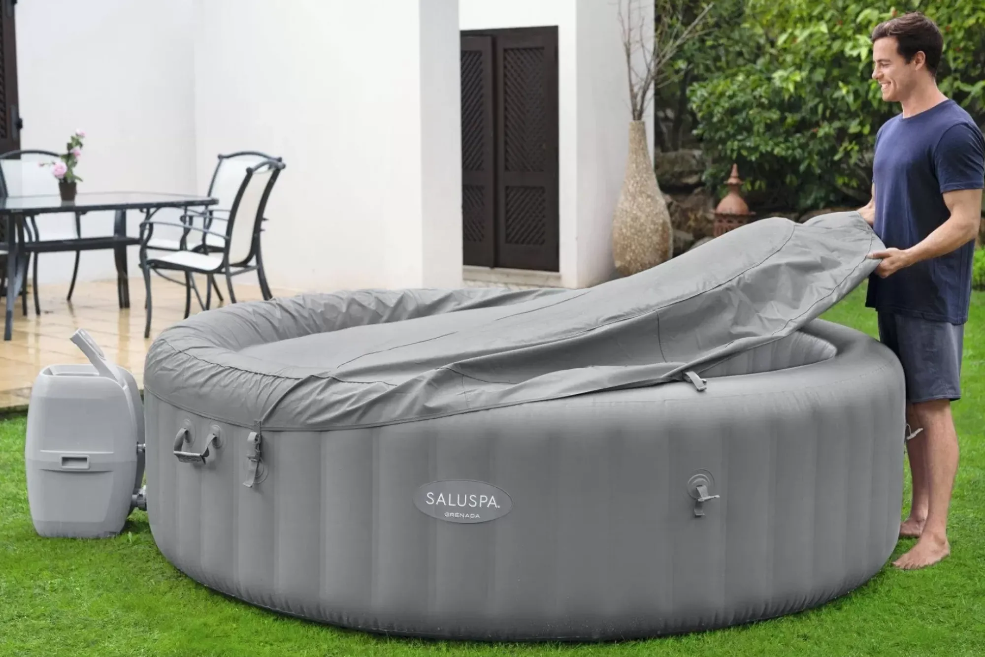 Bestway Airjet<Saluspa Grenada Airjet Inflatable Hot Tub Spa 6-8 Person