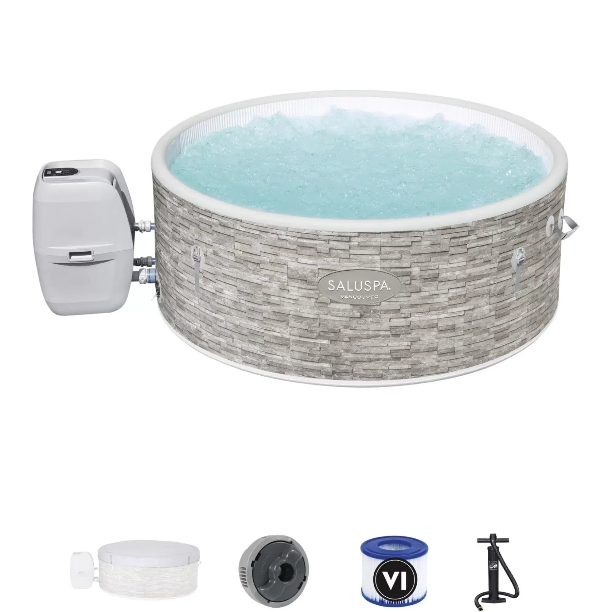Bestway Airjet<Saluspa Vancouver Airjet Plus Inflatable Hot Tub With App Control 3-5 Person